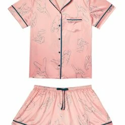Playful Promises Venus Blush Printed Top & Bottom Pajama Set FH085
