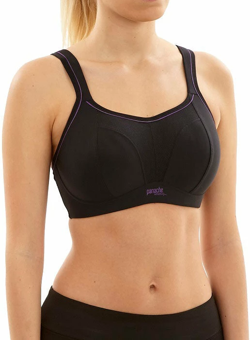 Bras Panache Black Wireless Sports Bra 7341 3 Bras Panache Black Wireless Sports Bra 7341