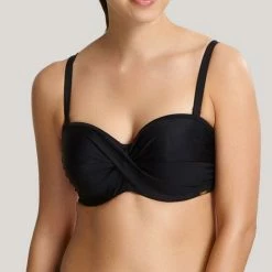 Panache Swimwear Anya Riva Black Bandeau Bikini Top 1303