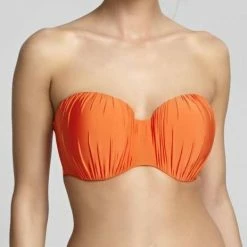 Panache Swimwear Marina Tangerine Bandeau Bikini Top 0834