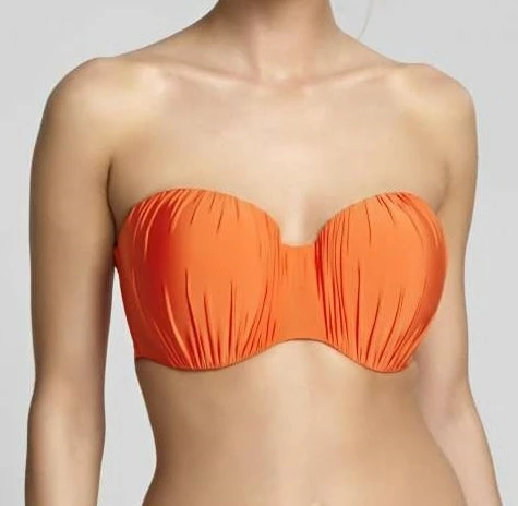 Panache Swimwear Marina Tangerine Bandeau Bikini Top 0834 3 Panache Swimwear Marina Tangerine Bandeau Bikini Top 0834