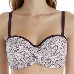 Panache Swimwear Nina Multi Print Bandeau Bikini Top1063
