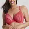 Panache Sculptresse Roxie Hot Coral Unlined Plunge Bra 9586