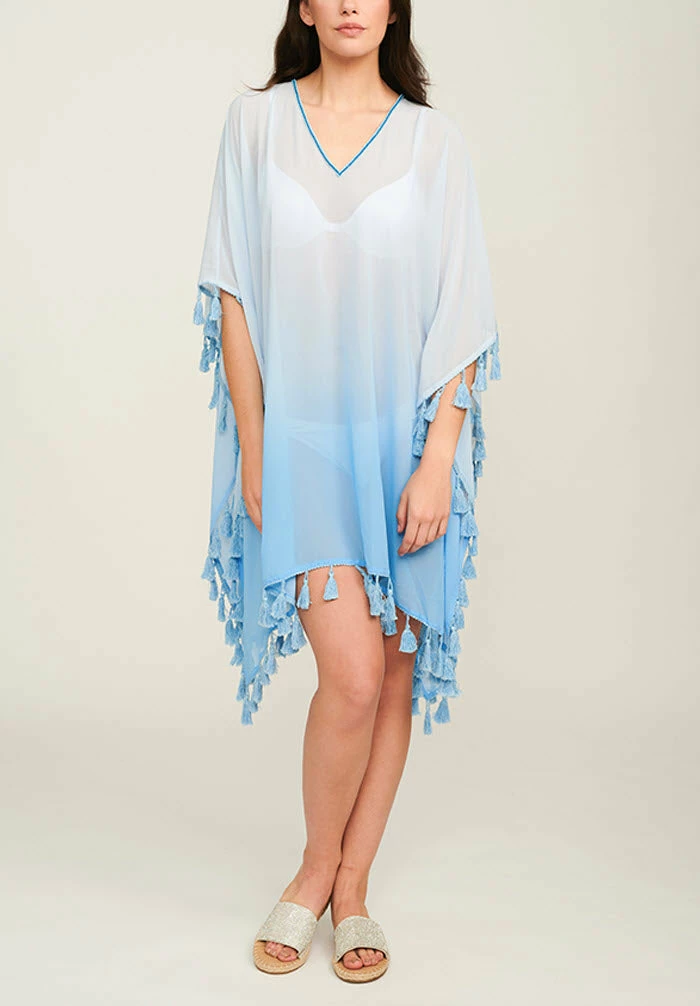 Pia Rossini Swimwear Cannes Blue Poncho Cover Up CAN01918 5 Pia Rossini Swimwear Cannes Blue Poncho Cover Up CAN01918
