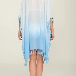 Pia Rossini Swimwear Cannes Blue Poncho Cover Up CAN01918 10 Pia Rossini Swimwear Cannes Blue Poncho Cover Up CAN01918