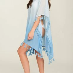 Pia Rossini Swimwear Cannes Blue Poncho Cover Up CAN01918 11 Pia Rossini Swimwear Cannes Blue Poncho Cover Up CAN01918
