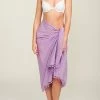 Pia Rossini Swimwear Santa Barbara Lilac Cotton Sarong Cover Up SAN02212
