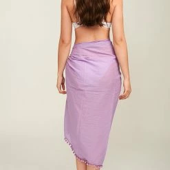 Pia Rossini Swimwear Santa Barbara Lilac Cotton Sarong Cover Up SAN02212