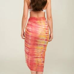Pia Rossini Swimwear Malibu Pink Tie Dye Sarong Cover Up MAL02203