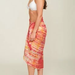 Pia Rossini Swimwear Malibu Pink Tie Dye Sarong Cover Up MAL02203