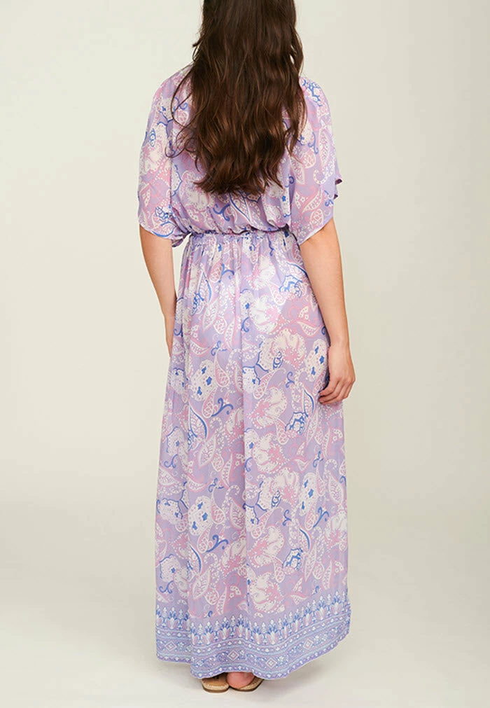 Pia Rossini Swimwear Lilah Purple Paisley Print Kimono Cover Up LIL02210 4 Pia Rossini Swimwear Lilah Purple Paisley Print Kimono Cover Up LIL02210