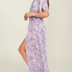 Pia Rossini Swimwear Lilah Purple Paisley Print Kimono Cover Up LIL02210 7 Pia Rossini Swimwear Lilah Purple Paisley Print Kimono Cover Up LIL02210