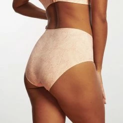 Evelyn & Bobbie High Waisted Retro Pink Lace Bikini Panty Panties