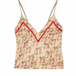 PJS & Lounge Playful Promises Sleepwear Bouffants Recycled Pink Cheeta Reycled Cami AIP005