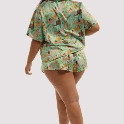 Playful Promises Sleepwear Bodil Jane Recycled Nudes & Flowers Satin Pajama Short AIP003 Petite 19 Playful Promises Sleepwear Bodil Jane Recycled Nudes & Flowers Satin Pajama Short AIP003 Petite