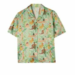 Playful Promises Sleepwear Bodil Jane Recycled Nudes & Flowers Short Sleeve Shirt AIP002 Petite