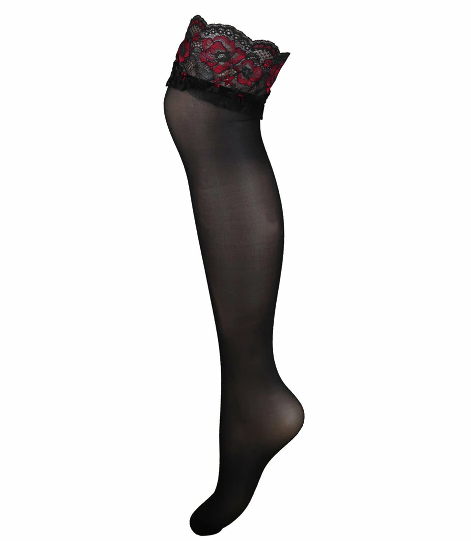 Pour Moi Lingerie Amour Lacetop Holdups Black Hosiery 264 4 Pour Moi Lingerie Amour Lacetop Holdups Black Hosiery 264