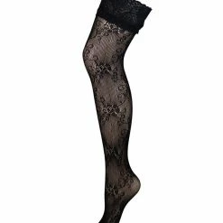 Pour Moi Lingerie Imagine Laceleg Holdups Black Hosiery 266