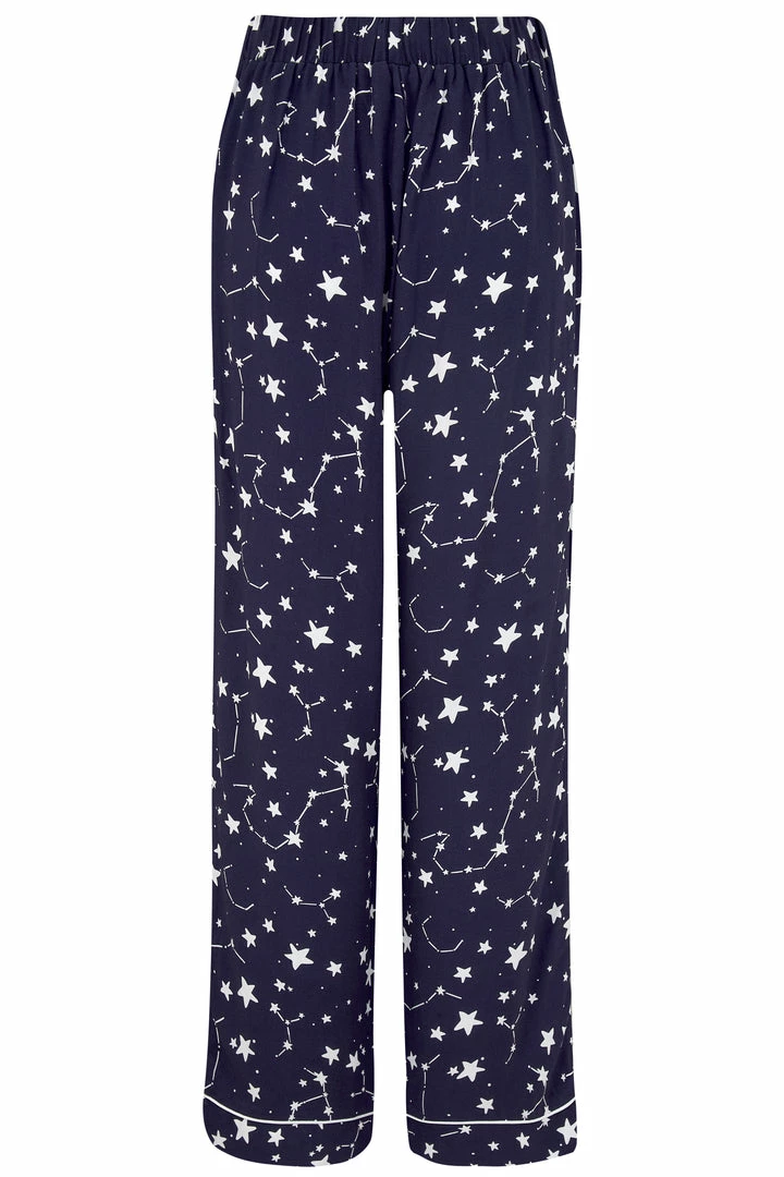 Petite Pour Moi Loungewear Luxe Woven Twill Navy Constellation Pajama Set 19826 8 Petite Pour Moi Loungewear Luxe Woven Twill Navy Constellation Pajama Set 19826