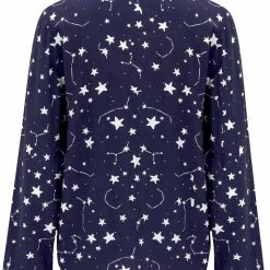 Petite Pour Moi Loungewear Luxe Woven Twill Navy Constellation Pajama Set 19826 15 Petite Pour Moi Loungewear Luxe Woven Twill Navy Constellation Pajama Set 19826