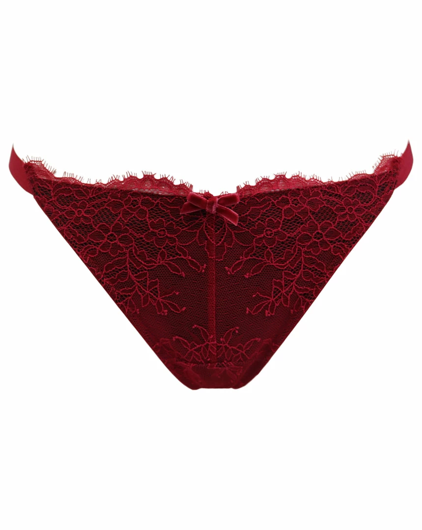 Bra & Panty Sets Pour Moi Dark Romance Red And Black Lace Thong Panty 21704 4 Bra & Panty Sets Pour Moi Dark Romance Red And Black Lace Thong Panty 21704