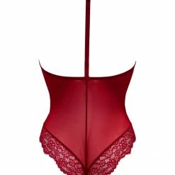 Pour Moi Dark Romance Red And Black Bodysuit 21709