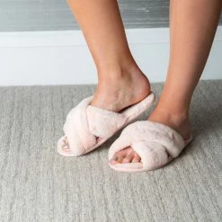 Pour Moi Faux Fur Fashion Colors Crossover Slipper 321 PJS & Lounge