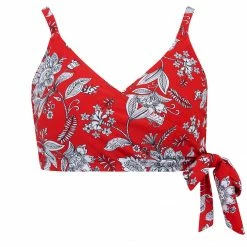 Pour Moi Swimwear Freedom Red White Wrap Front Bikini Top 25500