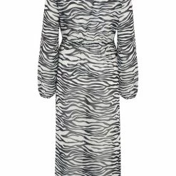 Pour Moi Swimwear Chiffon Mono Animal Button Through Maxi Beach Shirt Cover Up 91019