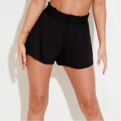 Pour Moi Swimwear Frill Black Beach Shorts Cover Up 91045