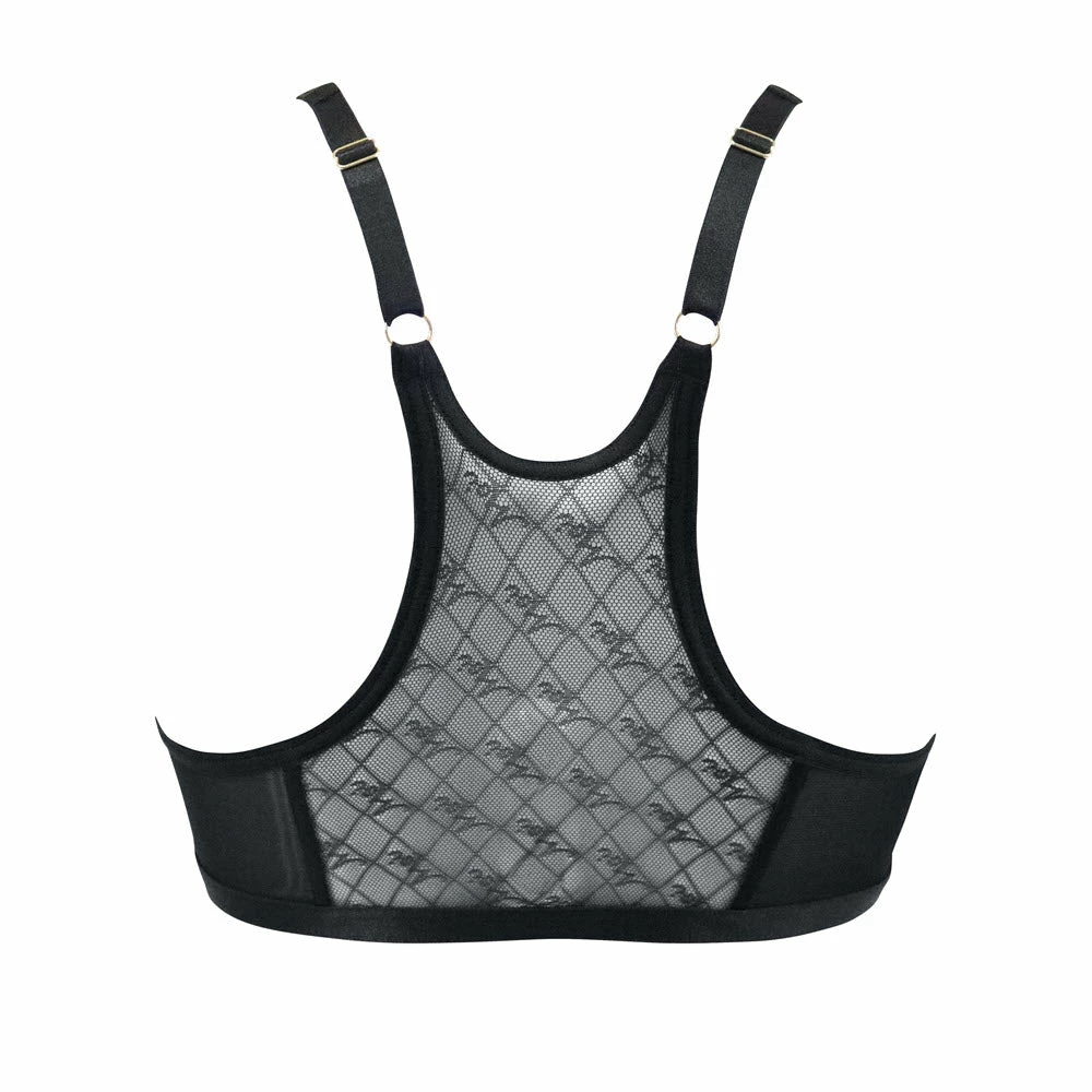 Pour Moi Logo Mania Black Front Fastening Non Wired Bralette Bra 22001 5 Pour Moi Logo Mania Black Front Fastening Non Wired Bralette Bra 22001