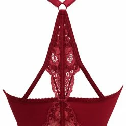 Pour Moi Opulence Deep Red Front Hook Underwire Lace Bralette 11501 Bras