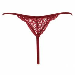 Pour Moi Opulence Deep Red Lace Thong Panty 11512 Bra & Panty Sets