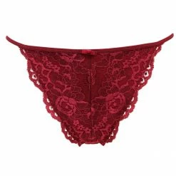 Pour Moi Opulence Deep Red Lace Thong Panty 11512 Bra & Panty Sets