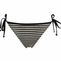 Pour Moi Swimwear Radiance Black White Gold Print Tie Side Bikini Bottom 24704