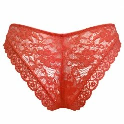 Bra & Panty Sets Pour Moi Rebel Coral Brazilian Lace Brief Panty 84004