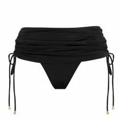Pour Moi Swimwear Santa Cruz Black Adjustable Skirted Bikini Bottom 24904 12 Pour Moi Swimwear Santa Cruz Black Adjustable Skirted Bikini Bottom 24904
