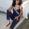Pour Moi Loungewear Sofa Loves Lace Navy Blue Jersey Long Pant 19837 Petite
