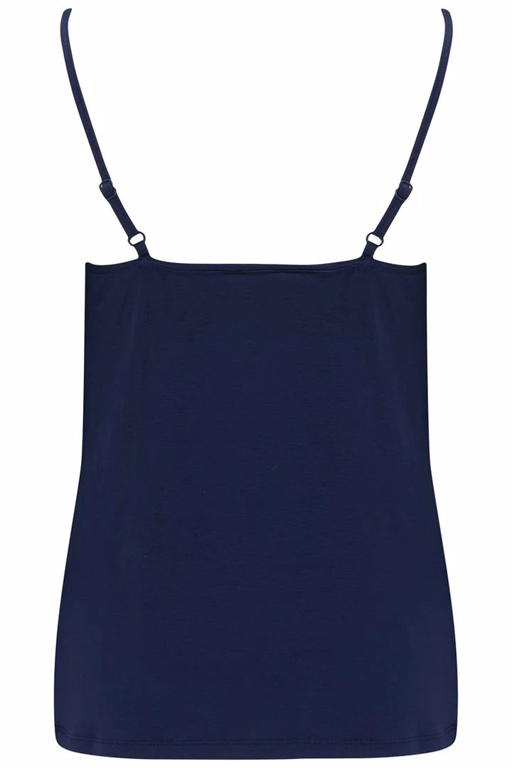 Pour Moi Loungewear Sofa Loves Lace Navy Blue Jersey Cami 19836