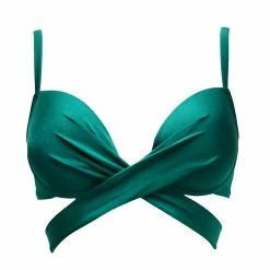 Pour Moi Swimwear Space Forest Front Fastening Wrap Around Lightly Padded Bikini Top 36036