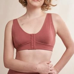 Bras Ana Ono Rora Recovery Dusty Rose Front Closure Bra 018