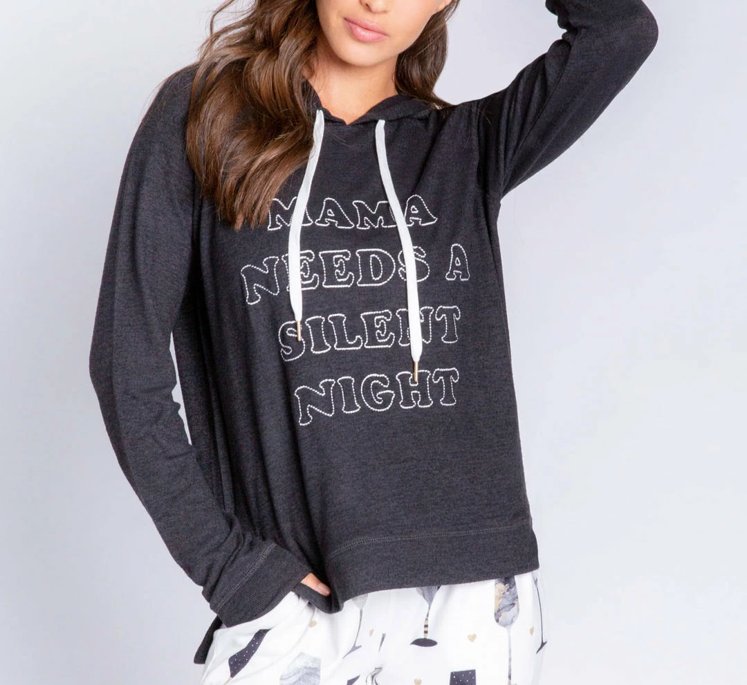 PJS & Lounge PJ Salvage Loungewear Mama Needs A Silent Night Heather Slate Hoodie RAWCHDPJ 3 PJS & Lounge PJ Salvage Loungewear Mama Needs A Silent Night Heather Slate Hoodie RAWCHDPJ