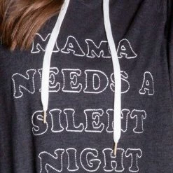 PJS & Lounge PJ Salvage Loungewear Mama Needs A Silent Night Heather Slate Hoodie RAWCHDPJ 9 PJS & Lounge PJ Salvage Loungewear Mama Needs A Silent Night Heather Slate Hoodie RAWCHDPJ