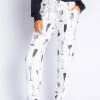 PJS & Lounge PJ Salvage Loungewear Wine Ivory Print Jogger Pant RAWCPPJ 1 PJS & Lounge PJ Salvage Loungewear Wine Ivory Print Jogger Pant RAWCPPJ