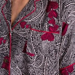 Petite PJ Salvage Loungewear Paisley Party Slate 2 Piece PJ Set RBPPPJPJ