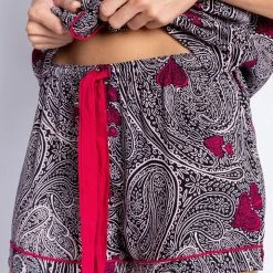 Petite PJ Salvage Loungewear Paisley Party Slate 2 Piece PJ Set RBPPPJPJ
