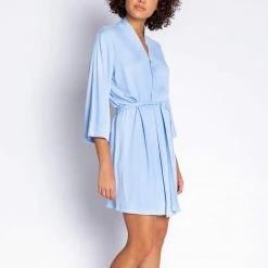 PJ Salvage Loungewear Reloved Blue Tide Mid Length Robe RITERPJ