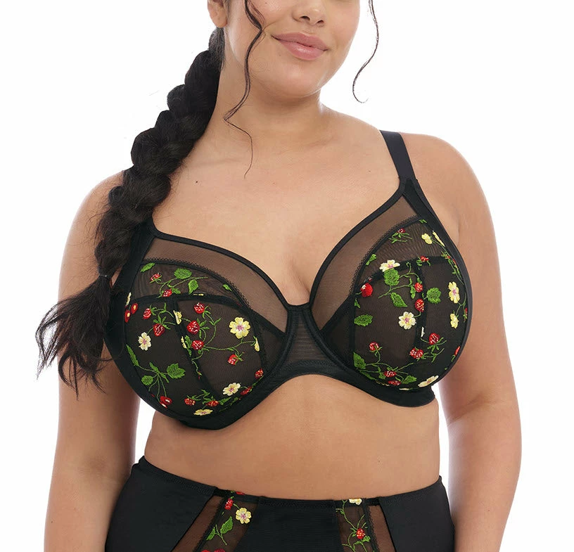 Elomi Samira Black Embroidered Unlined Bra 300902 Bras 3 Elomi Samira Black Embroidered Unlined Bra 300902 Bras