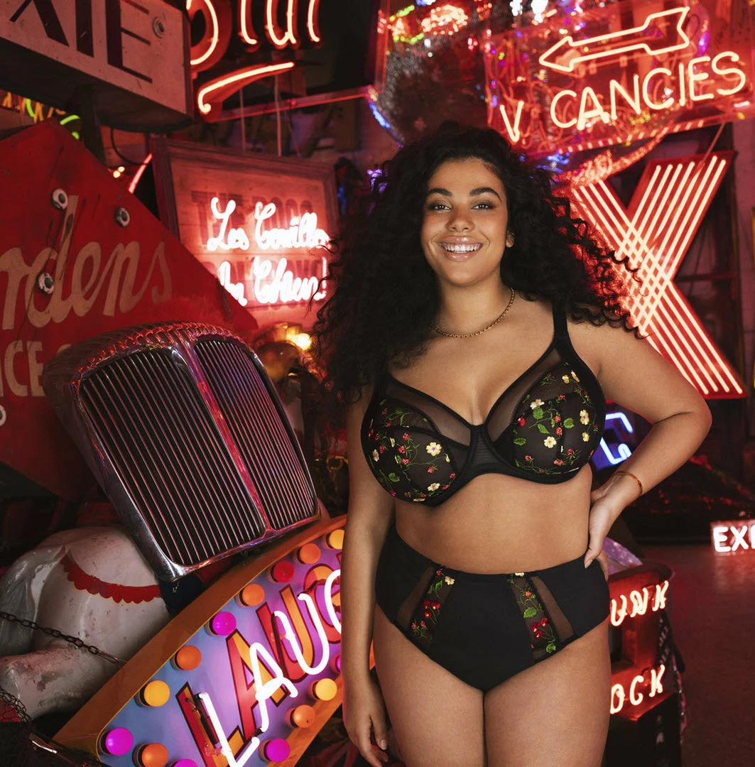 Elomi Samira Black Embroidered Unlined Bra 300902 Bras 6 Elomi Samira Black Embroidered Unlined Bra 300902 Bras