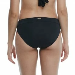 Skye Swimwear Reg Skye Swimwear Black Mid Waist Fold Over Bikini Bottom 43638